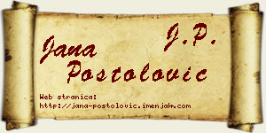 Jana Postolović vizit kartica
